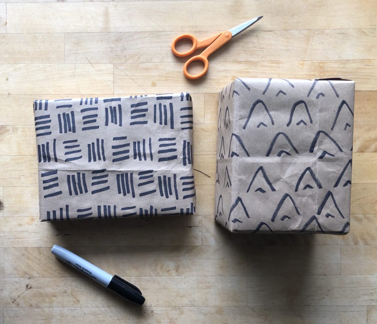 DIY Minimalist Wrapping Paper