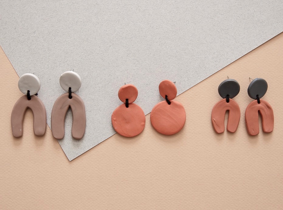 Neutrals Polymer Clay Earring Collection DIY
