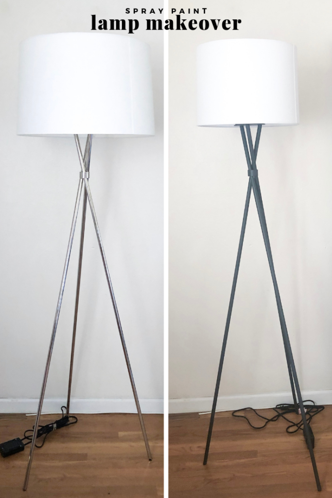 Easy Lamp Makeover with Spray Paint and White Wax