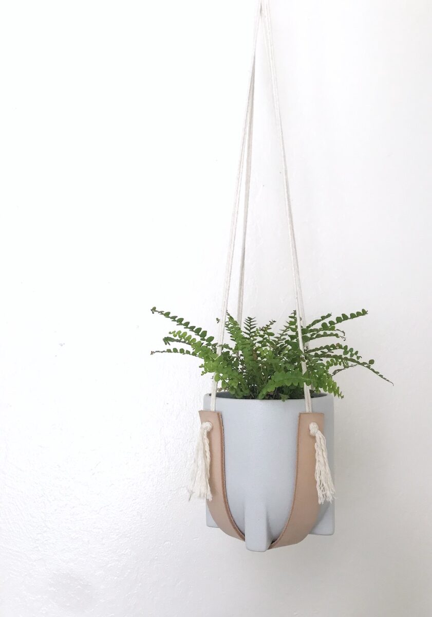 Leather Hanging Planter Tutorial