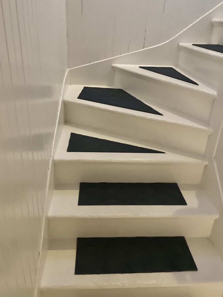 DIY Stair Tread Carpets Using Self-Adhesive Carpet Tiles